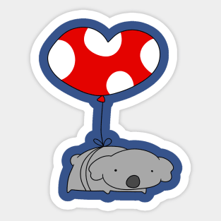 Heart Balloon Koala Sticker